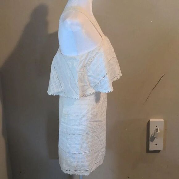 Chelsea28 Small White Criss Cross Mini Summer Dress - Picture 7 of 15